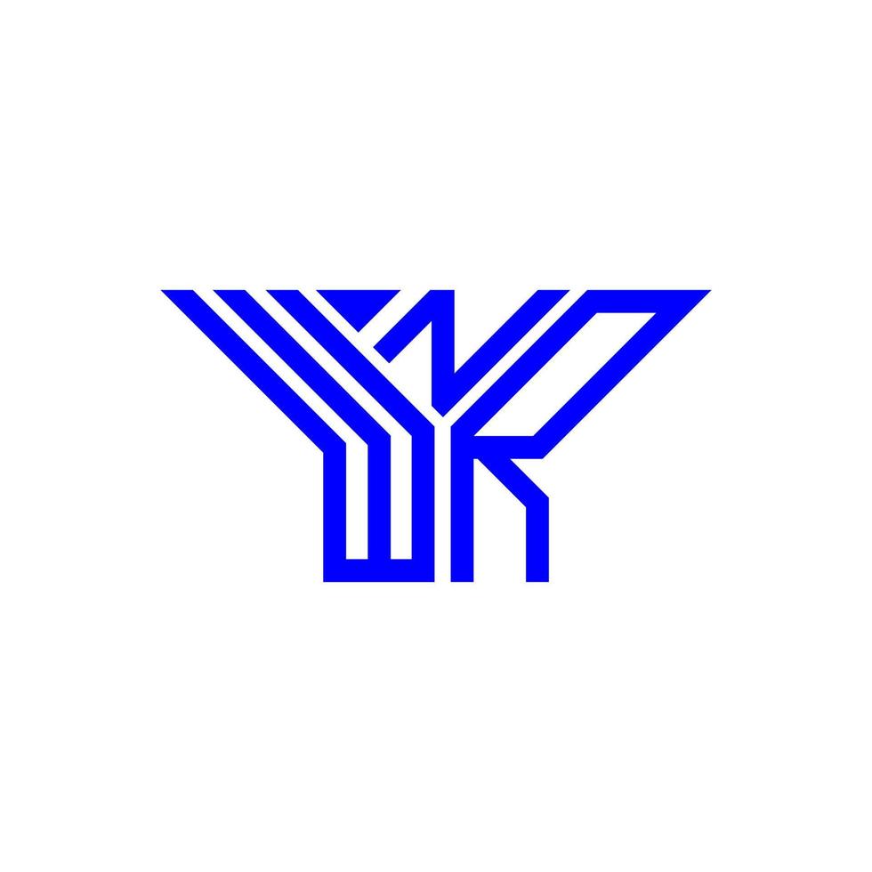 WNR letter logo creative design with vector graphic, WNR simple and modern logo.