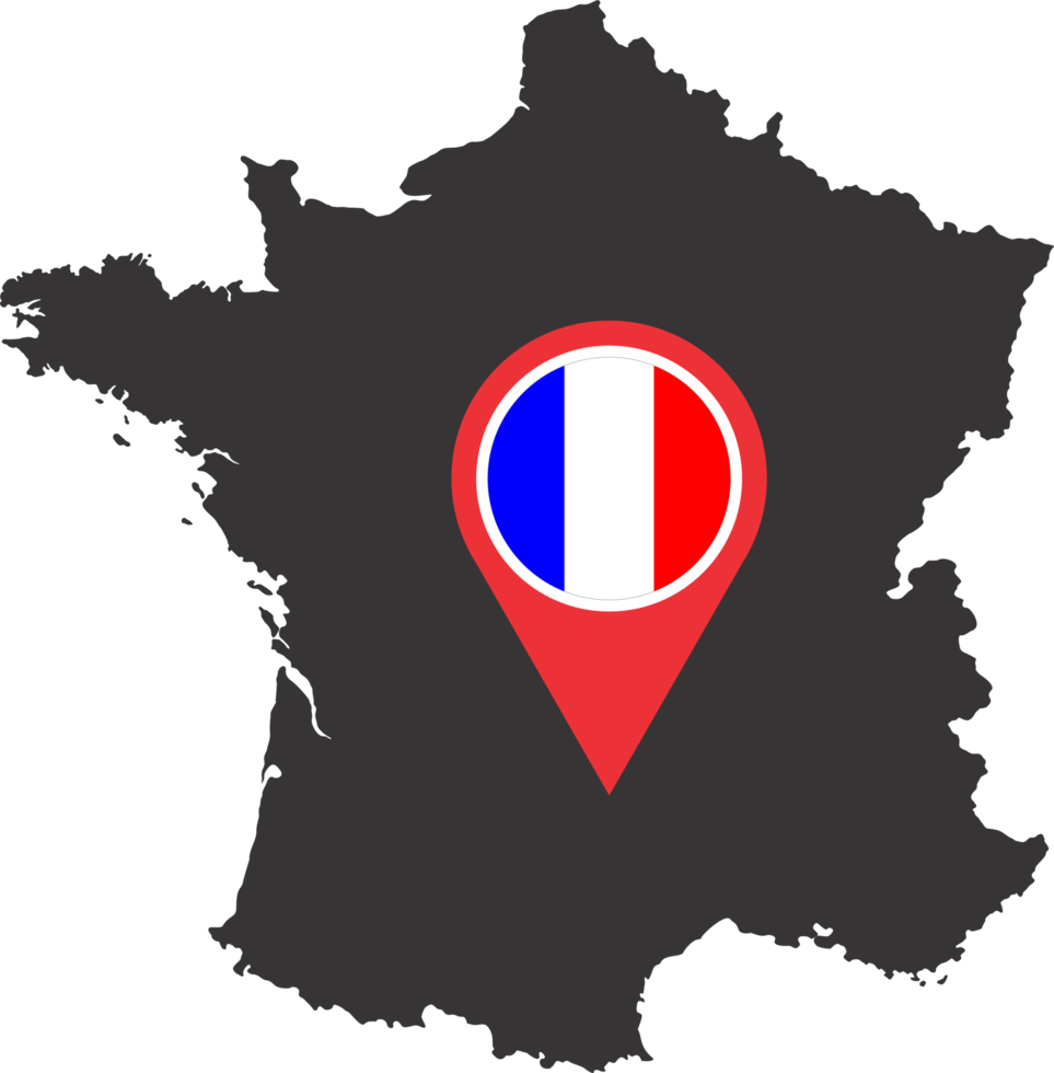 Frankreich Stift Karte Ort png