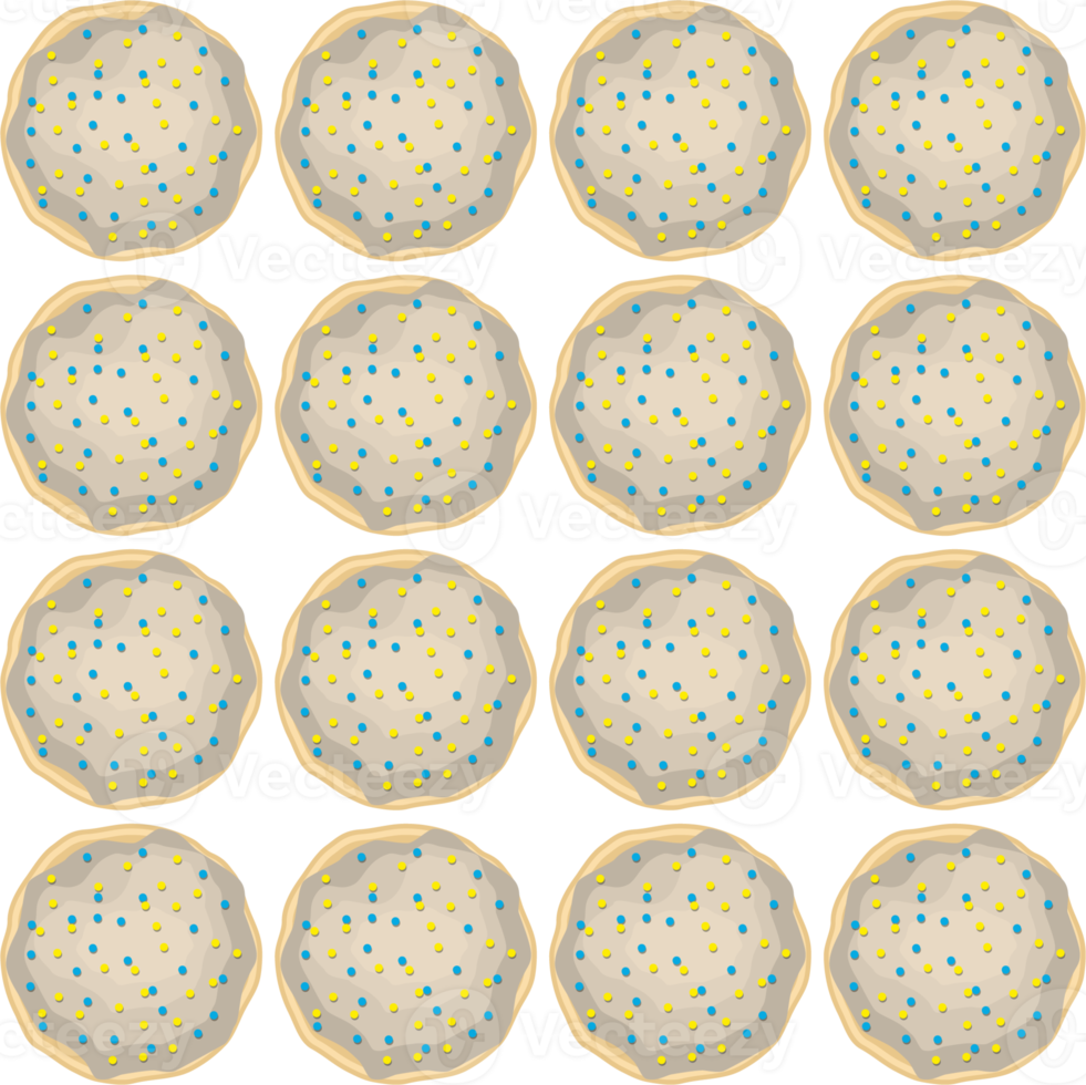 Pattern homemade cookie different taste in pastry biscuit png