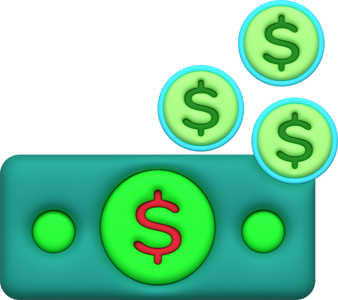 illustratie 3d , symbool, icoon, geld, dollar munt png