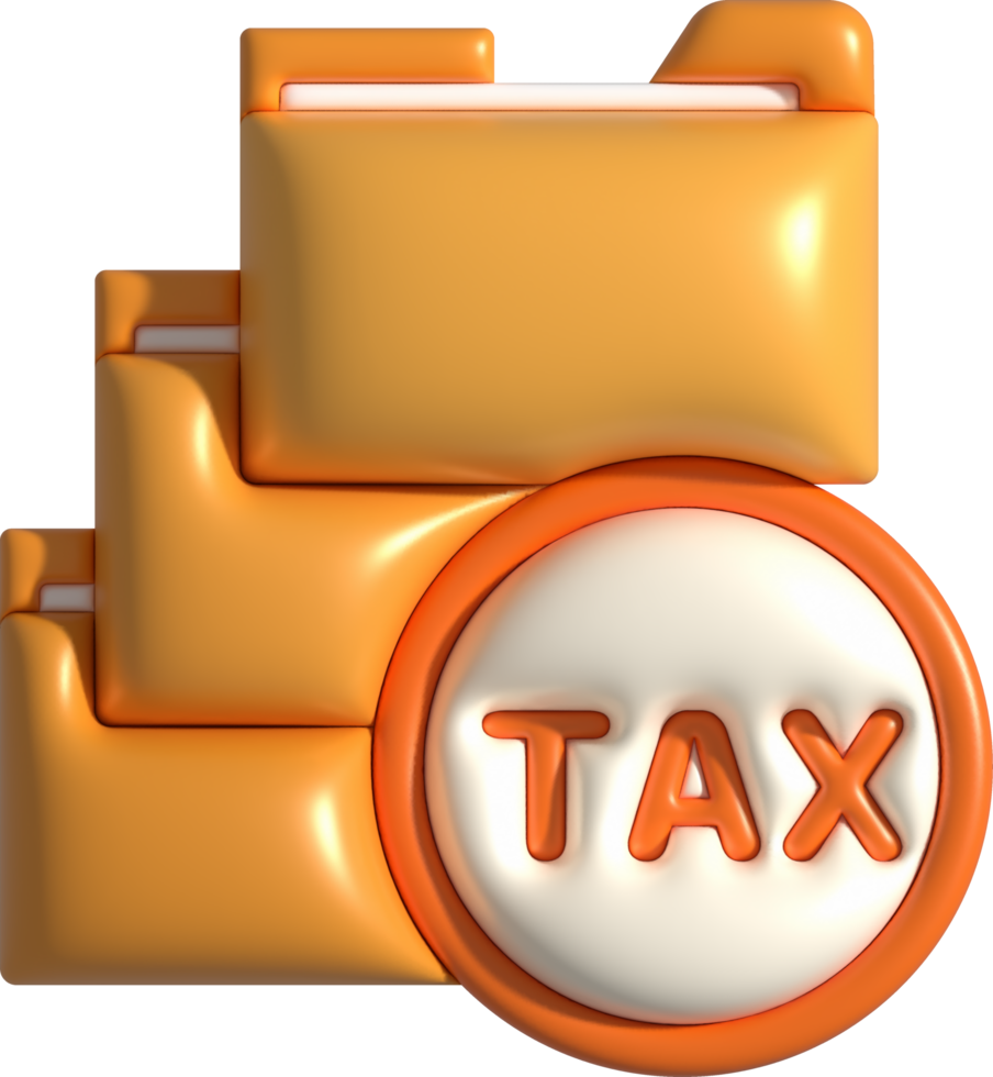 ilustración 3d , impuesto archivo archivo y impuesto icono botón png