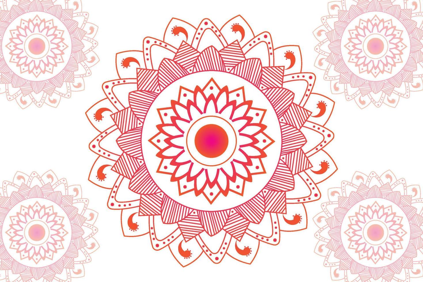 sencillo mandala gradian página. ornamento redondo mándala geométrico circulo elemento. caleidoscopio, medallón, yoga, India, Arábica. resumen diseño modelo vector