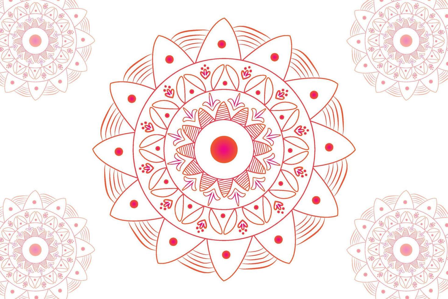 Simple Mandala gradian page. Ornament round mandala. Geometric circle element. kaleidoscope, medallion, yoga, india, arabic. Abstract design template vector