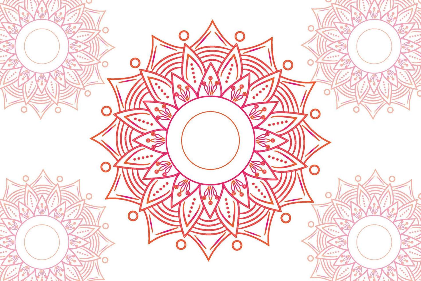 Simple Mandala gradian page. Ornament round mandala. Geometric circle element. kaleidoscope, medallion, yoga, india, arabic. Abstract design template vector