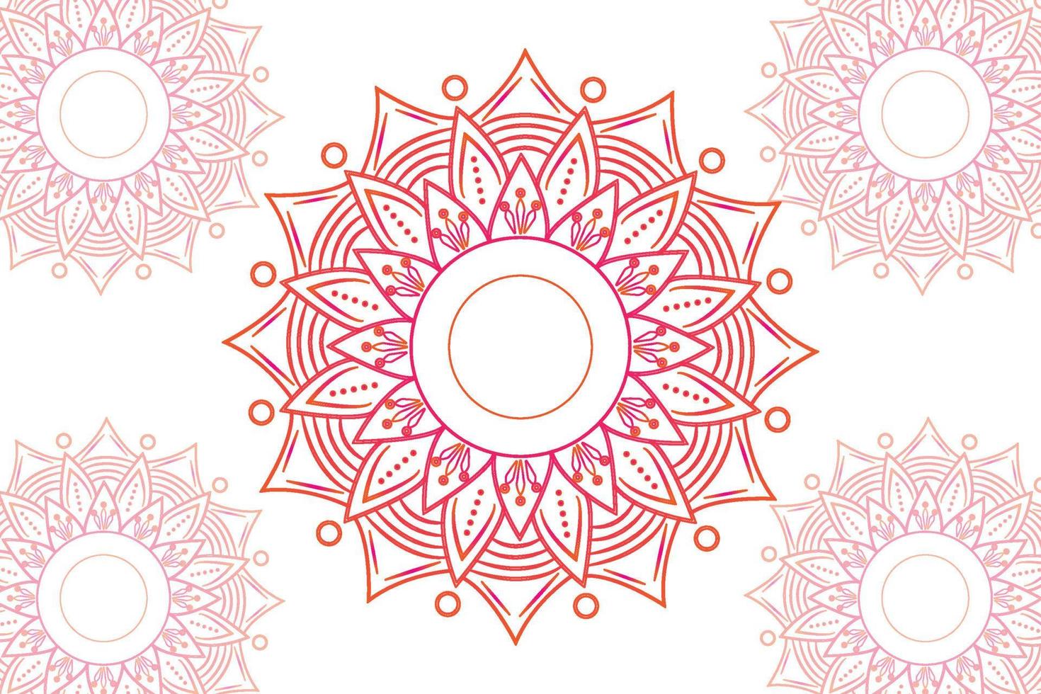 sencillo mandala gradian página. ornamento redondo mándala geométrico circulo elemento. caleidoscopio, medallón, yoga, India, Arábica. resumen diseño modelo vector