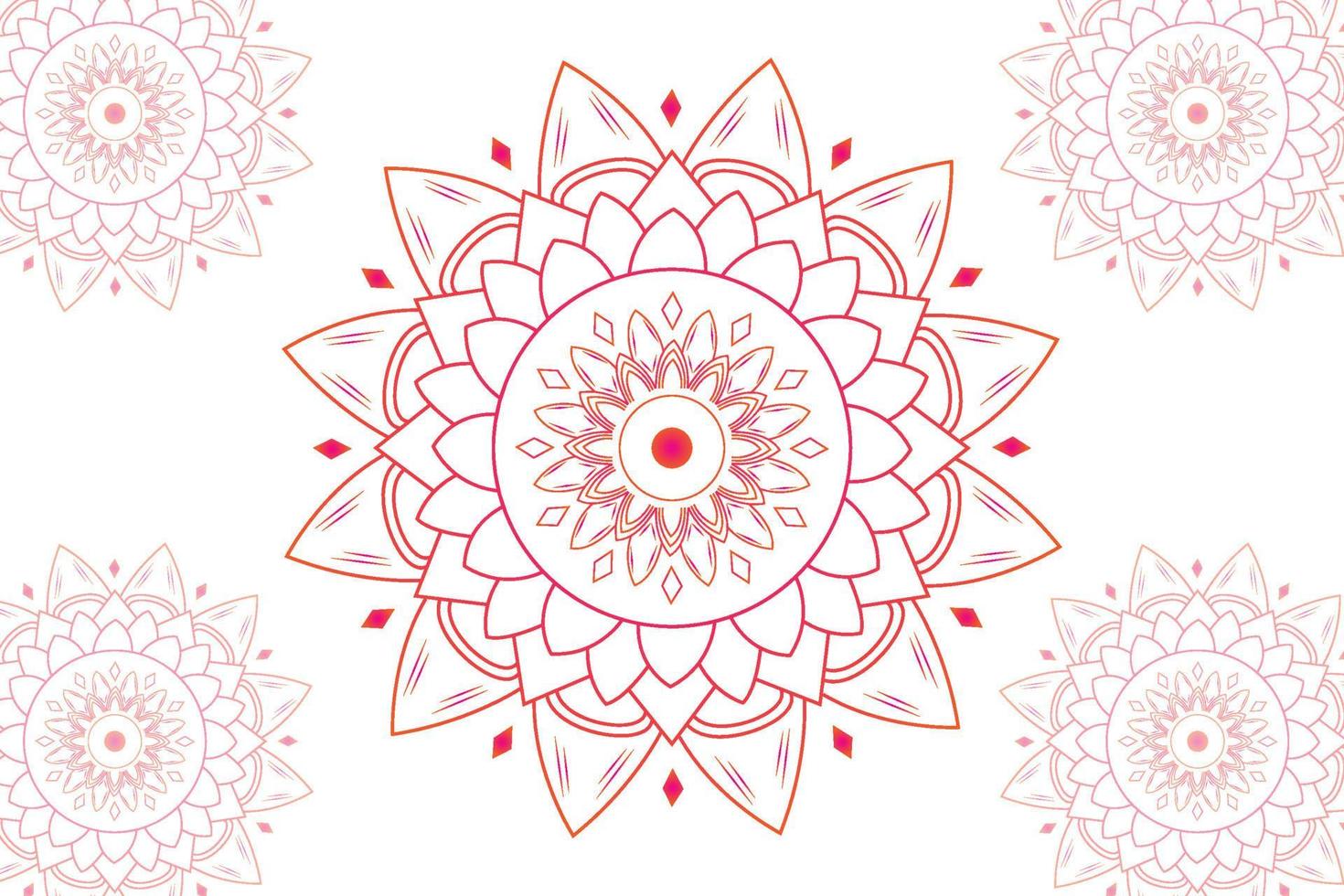 sencillo mandala gradian página. ornamento redondo mándala geométrico circulo elemento. caleidoscopio, medallón, yoga, India, Arábica. resumen diseño modelo vector