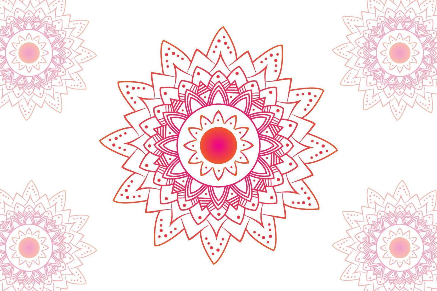Simple Mandala gradian page. Ornament round mandala. Geometric circle element. kaleidoscope, medallion, yoga, india, arabic. Abstract design template vector