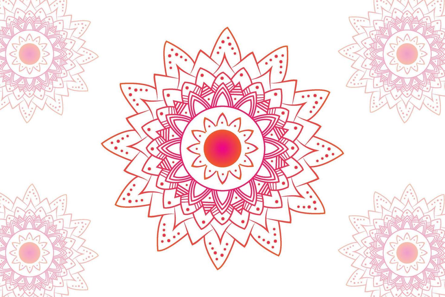 sencillo mandala gradian página. ornamento redondo mándala geométrico circulo elemento. caleidoscopio, medallón, yoga, India, Arábica. resumen diseño modelo vector