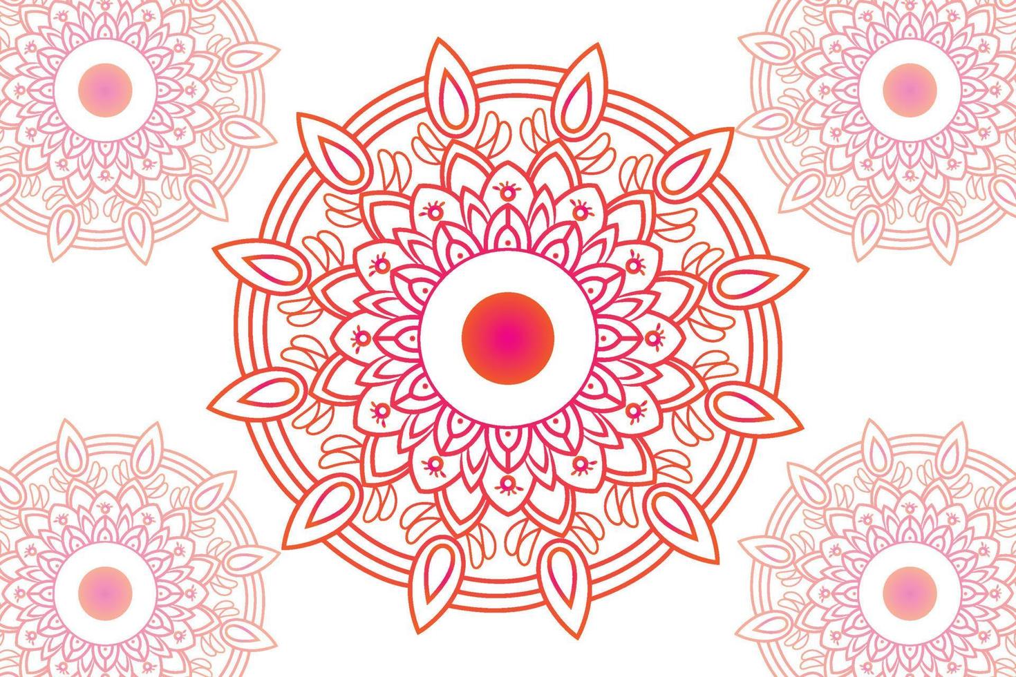 Simple Mandala gradian page. Ornament round mandala. Geometric circle element. kaleidoscope, medallion, yoga, india, arabic. Abstract design template vector