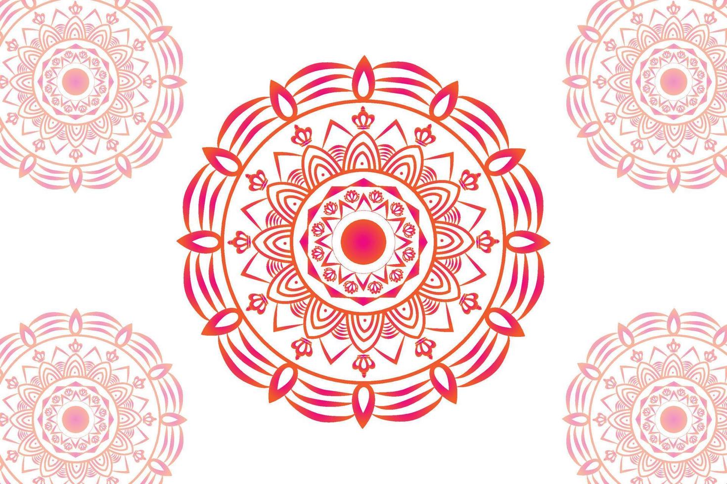 Simple Mandala gradian page. Ornament round mandala. Geometric circle element. kaleidoscope, medallion, yoga, india, arabic. Abstract design template vector