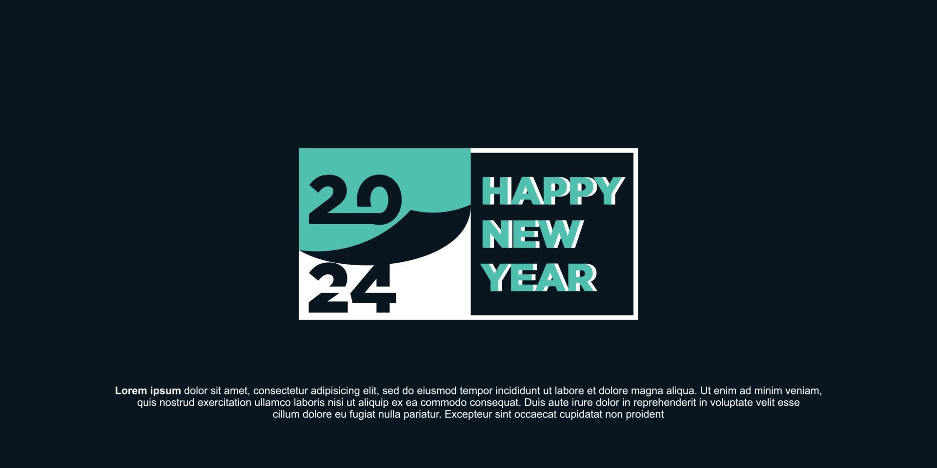 Happy New Year 2023 to 2024 logo text design. Number 2024 design template. Happy New Year 2024 symbol vector