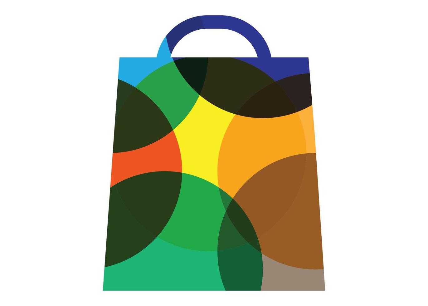 Shopping bag logo icon design template isolated vector