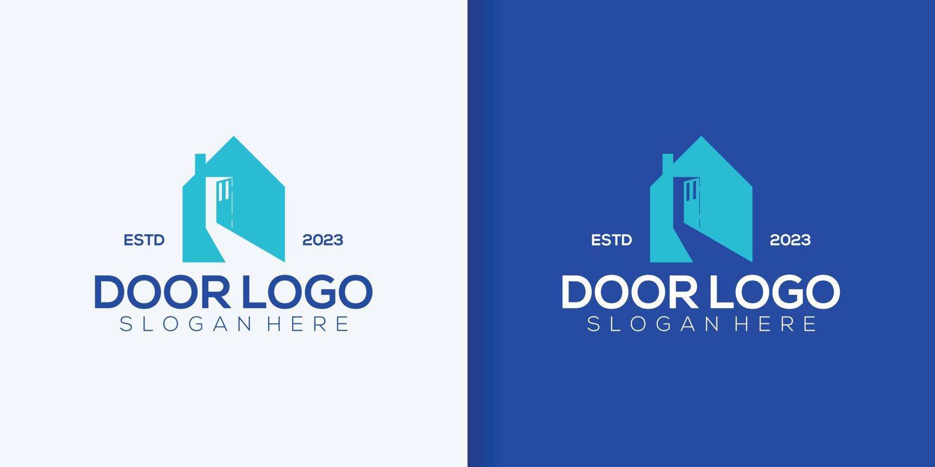 Door logo design vector illustration. Door icon design. Suitable for