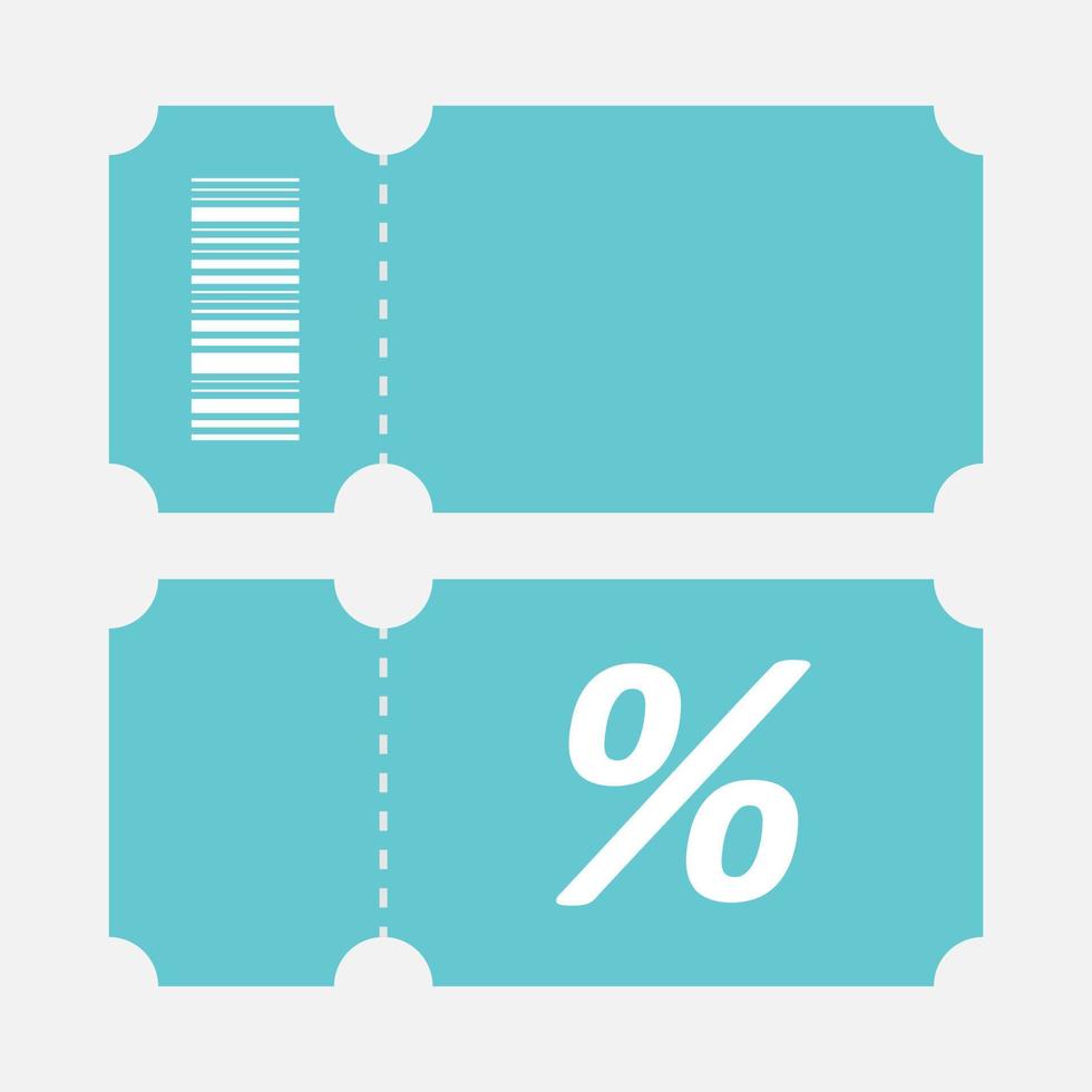 Flat ticket illustration isolated on white background vector