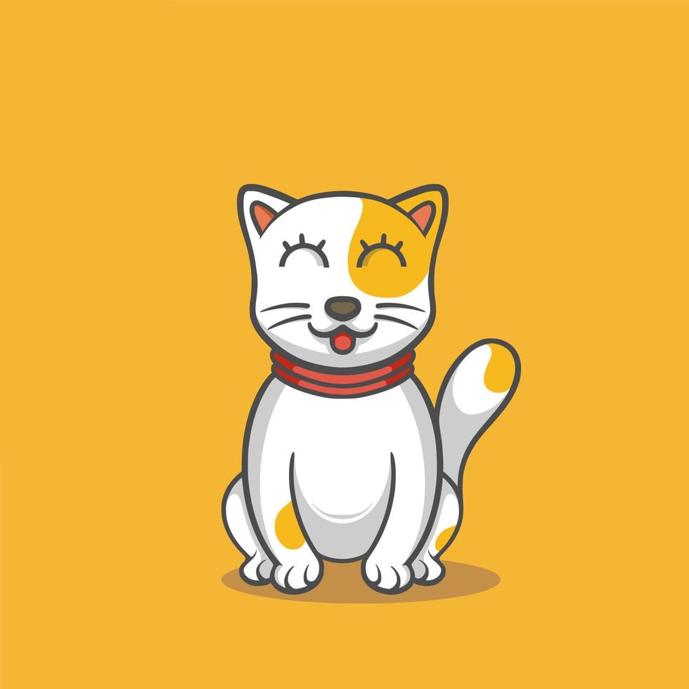 Cat cute funny vector