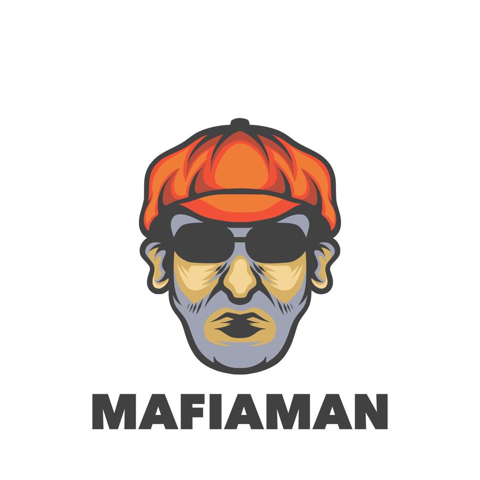 Mafia old man vector