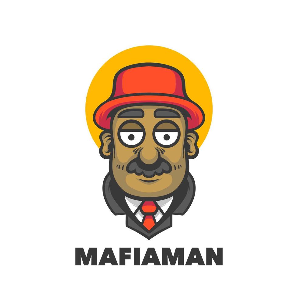 Boss mafia cartoon vector