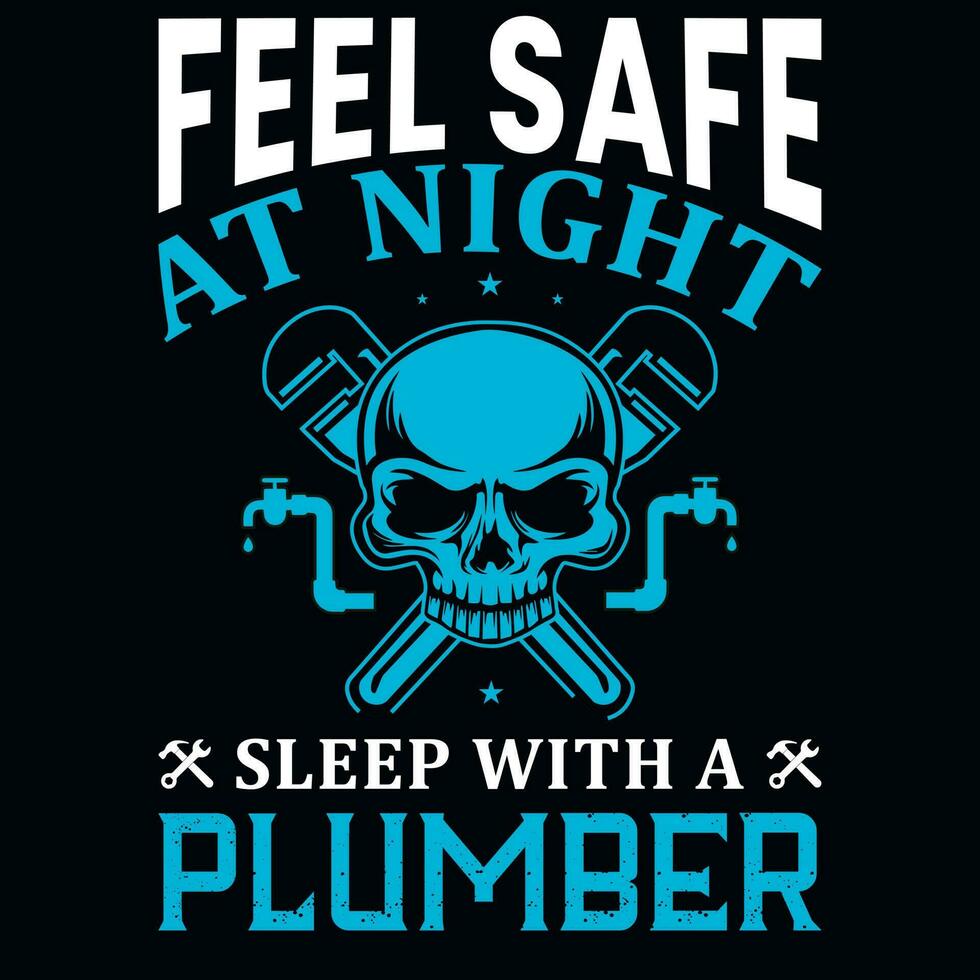 Plumber graphics tshirt design vector