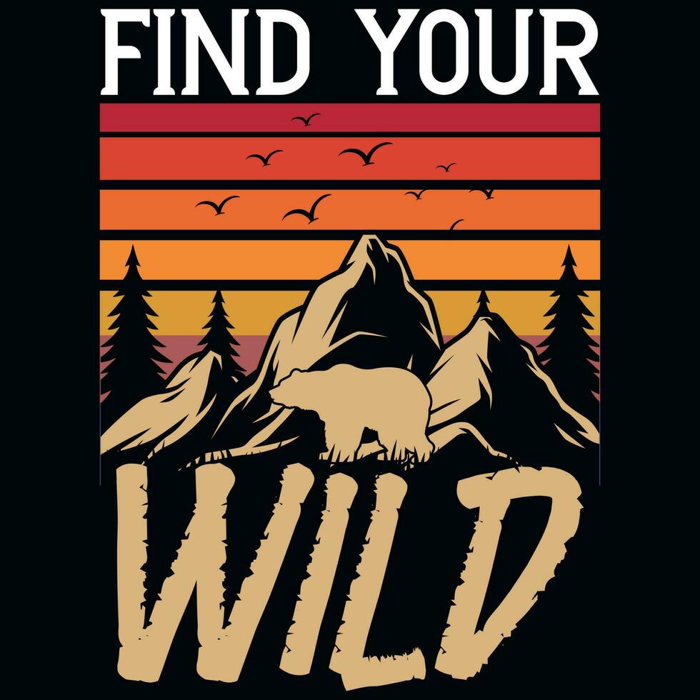 Mountain adventures graphics tshirt design vector