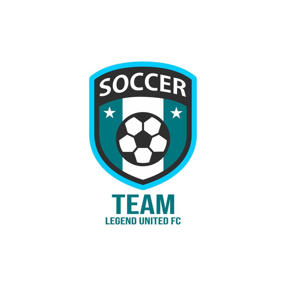 Soccer Football Badge Logo Design Templates. Sport Team Identity Vector Illustrations isolated