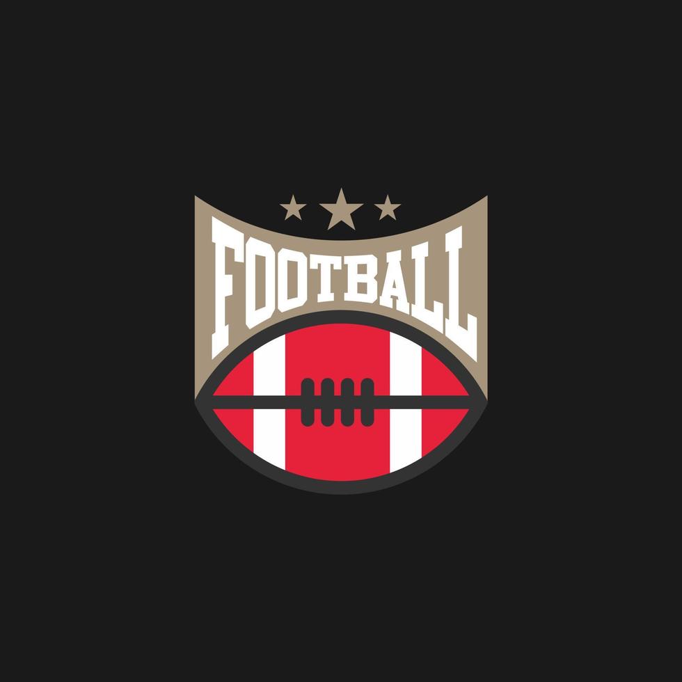 American football camp logo, emblem, designs templates with american football ball on a white background vector