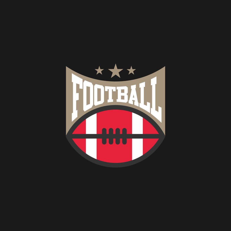 americano fútbol americano acampar logo, emblema, diseños plantillas con americano fútbol americano pelota en un blanco antecedentes vector