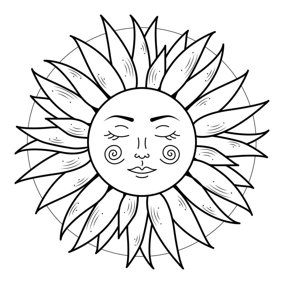 Sun vector icon design. Flat icon of sun.