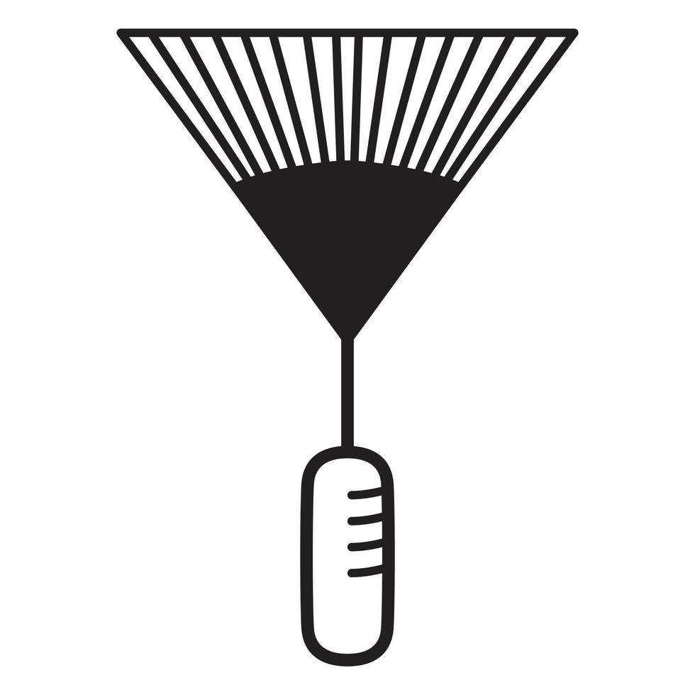 Triangle rake vector icon design. Gardening flat icon.