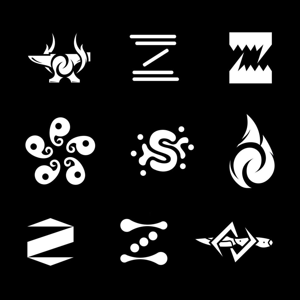 logo design minimalist simple modern bundle vector