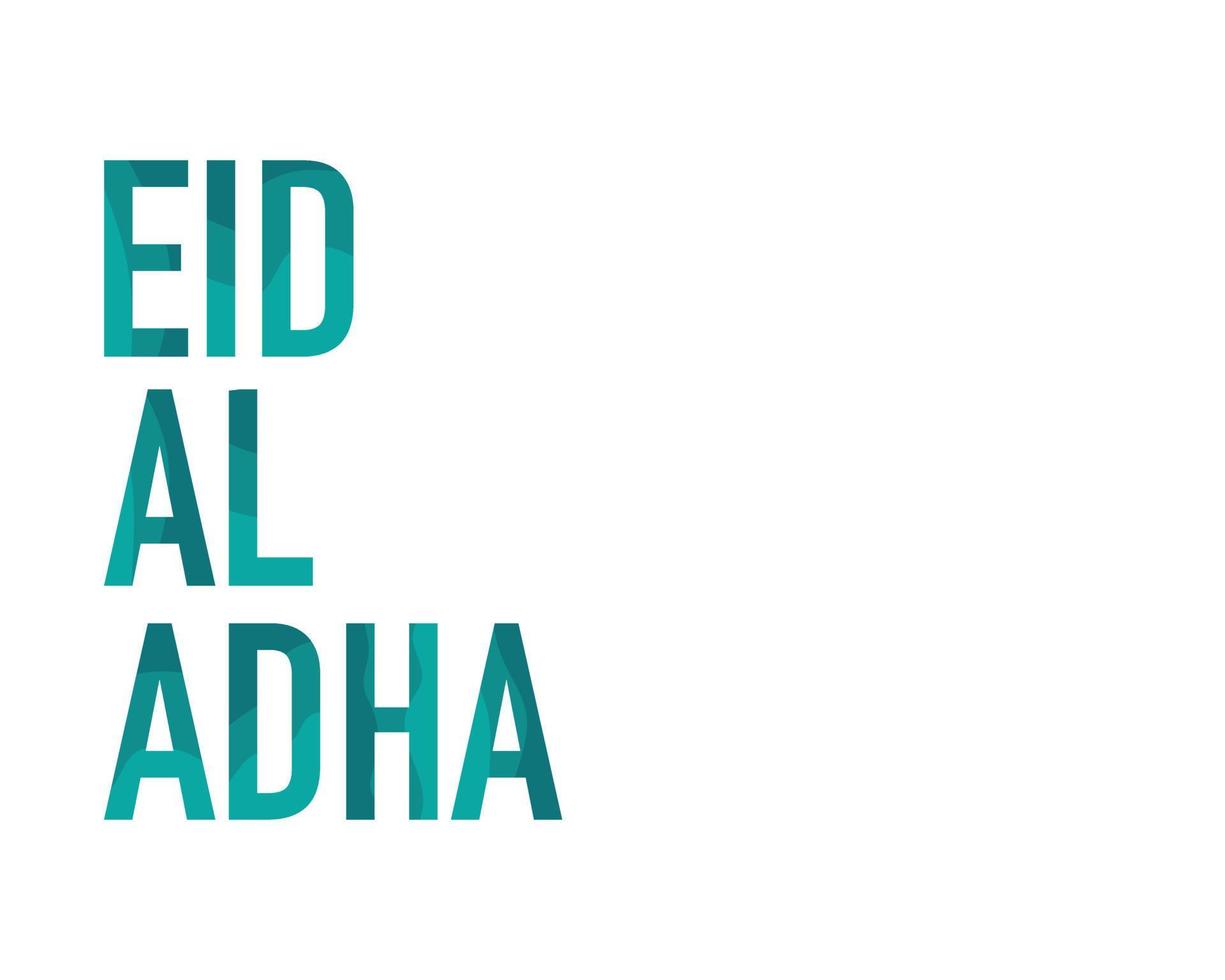 Eid Al Adha Simple Text Effect vector