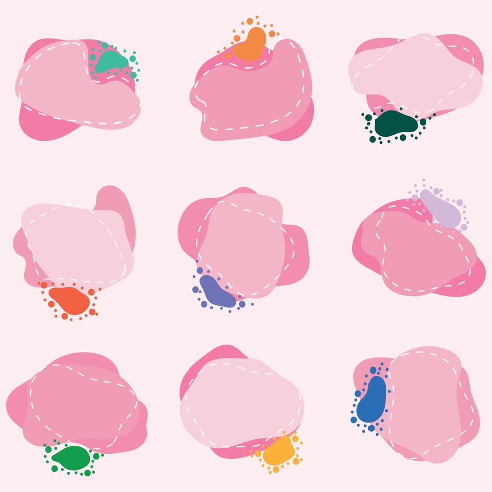 Set of Pink Labels for Tags vector