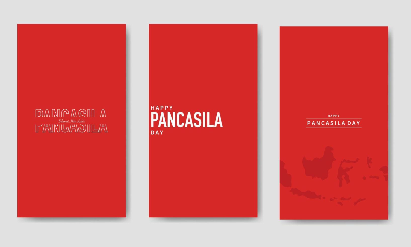 Happy Pancasila Day Text Bundle Template vector