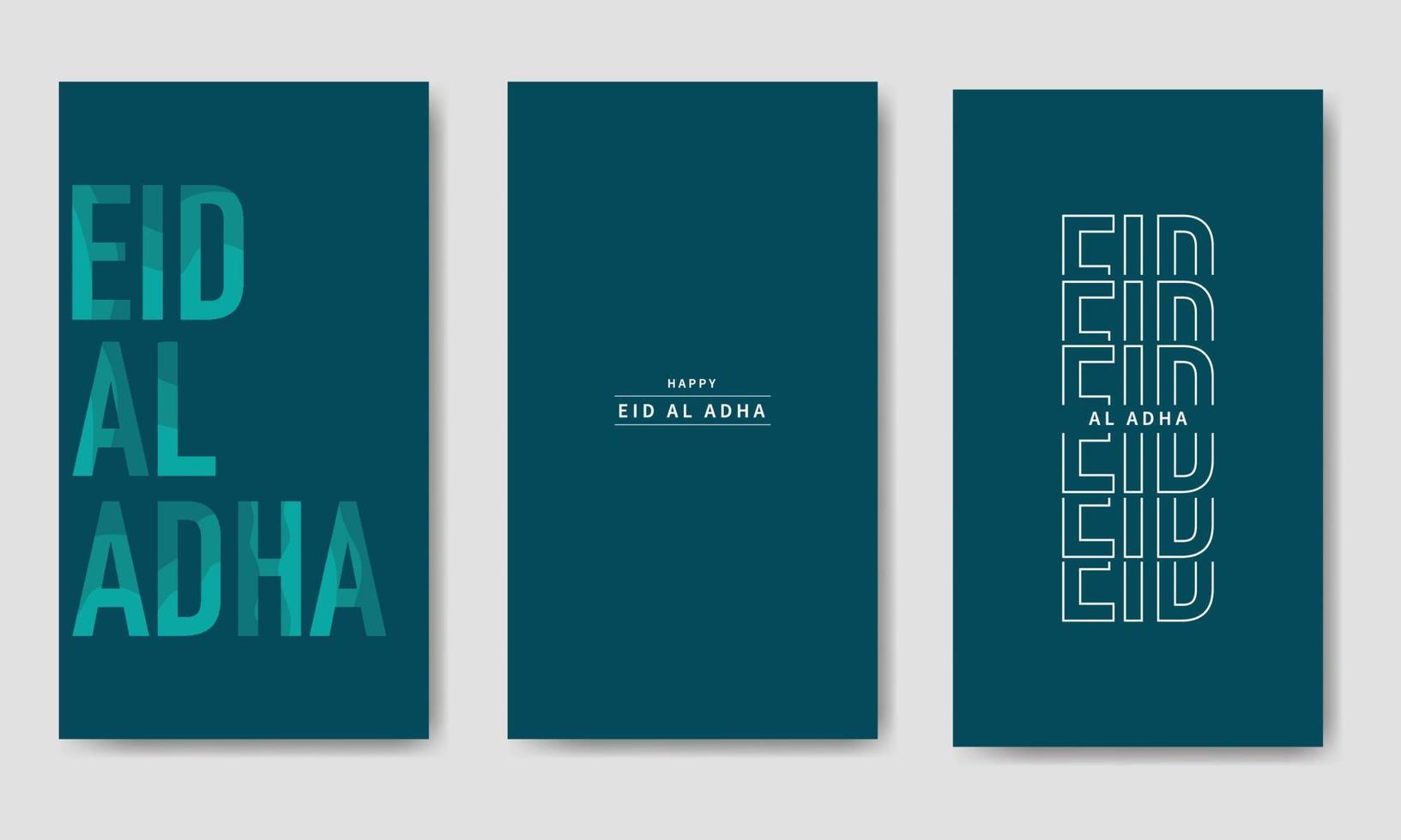 Eid Al Adha Bundle Template Text vector