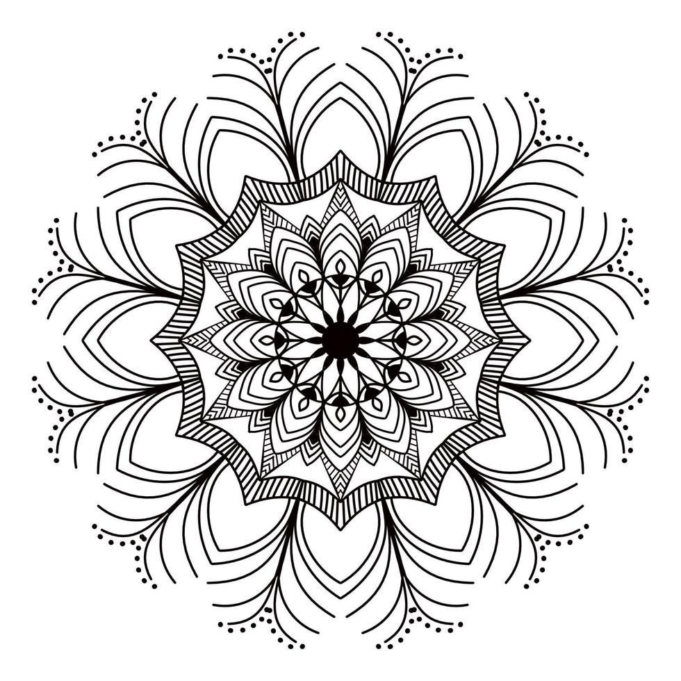 mandala circulo modelo Clásico decorativo modelo indio piel pintura tatuaje oriental Arte vector