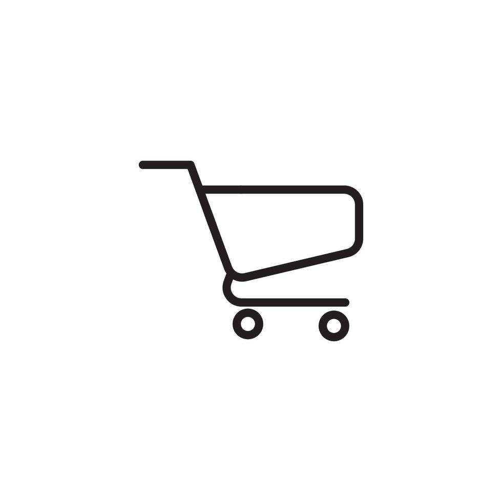 shopping cart and trolley simple icon vector