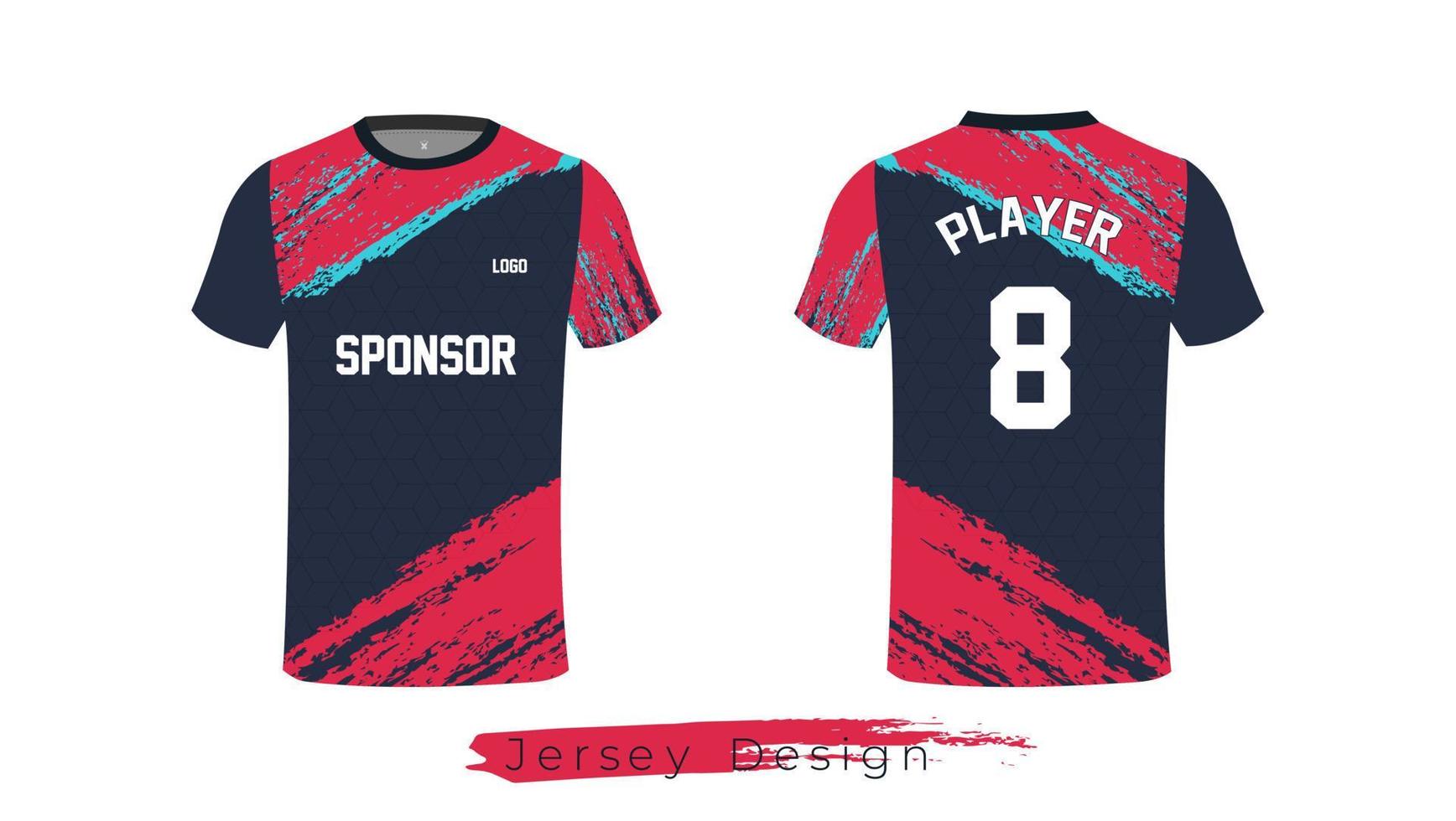 Soccer jersey design, Gaming T Shirt jersey template vector