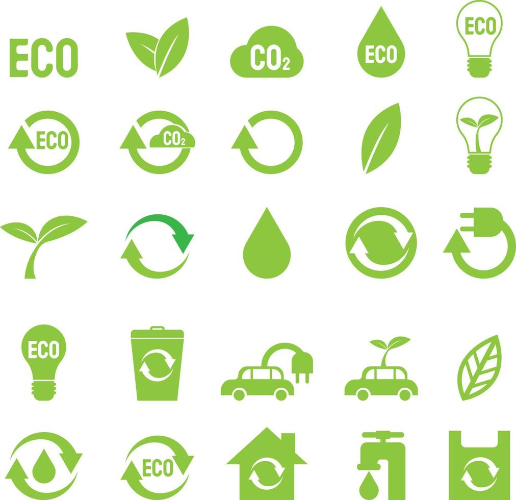 eco icono para ecología o reciclar concepto vector