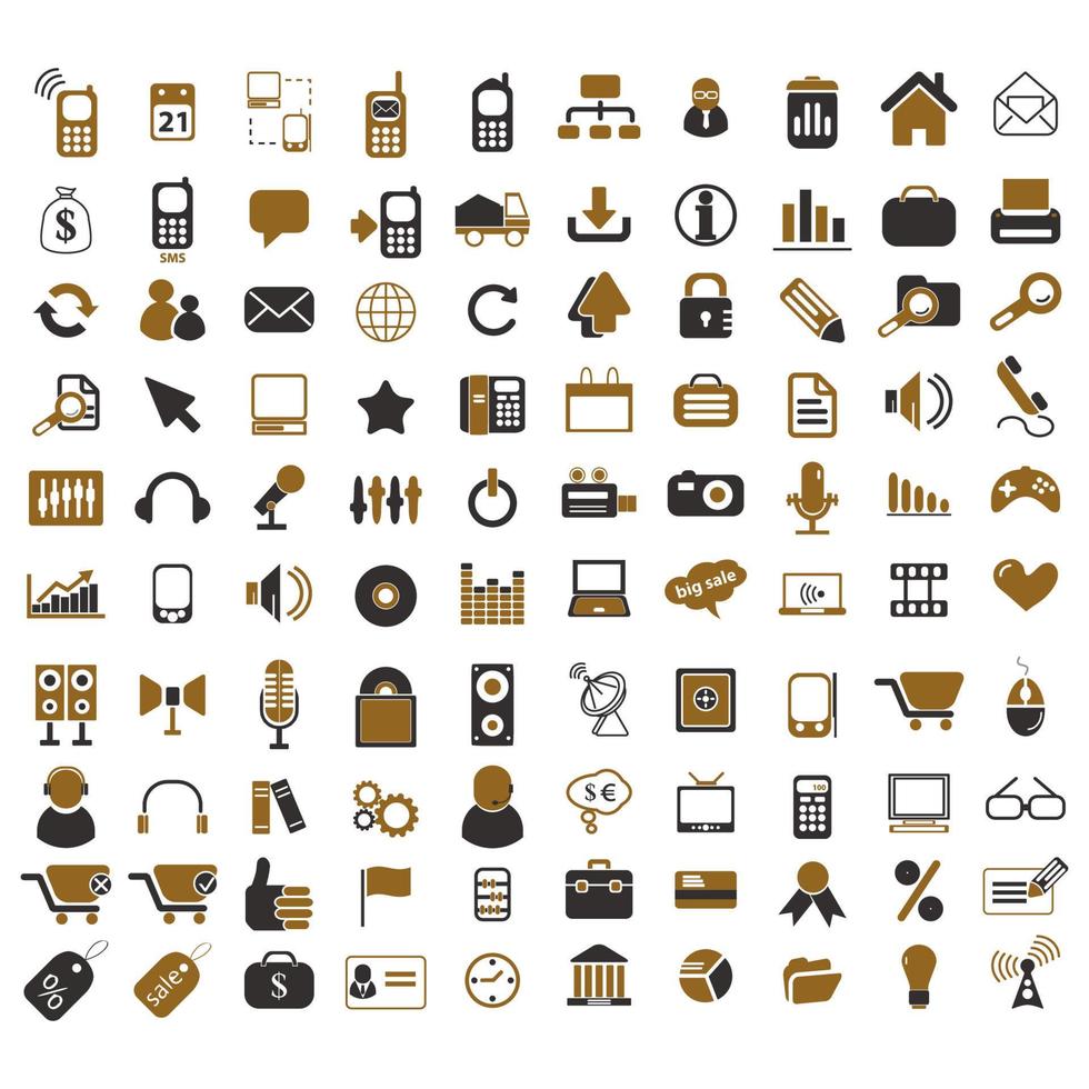 collection of various icon vector designs