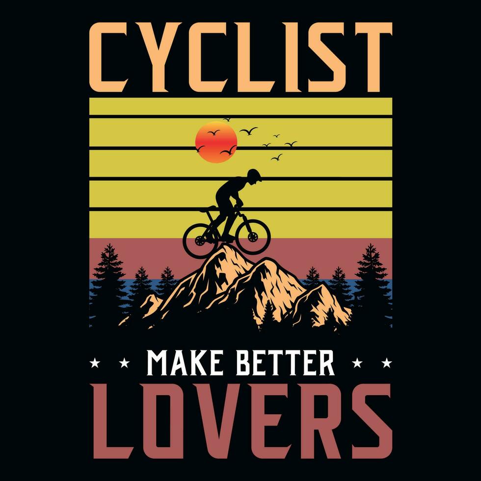 Mountain biking graphics tshirt design vector