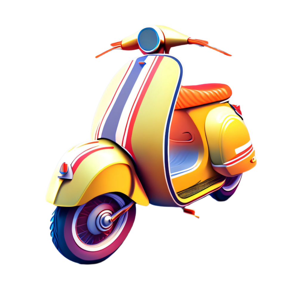 amarillo scooter antiguo png