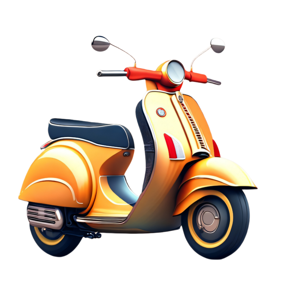 brown old scooter png