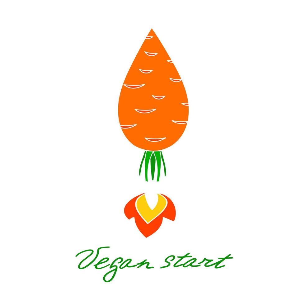 Rocket Fruit Carrot Vegetable Delivery Vegetarian start vector