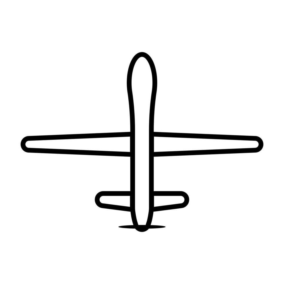 military drone icon vector aircraft for intelligence and attack for graphic design, logo, website, social media, mobile app, UI illustration