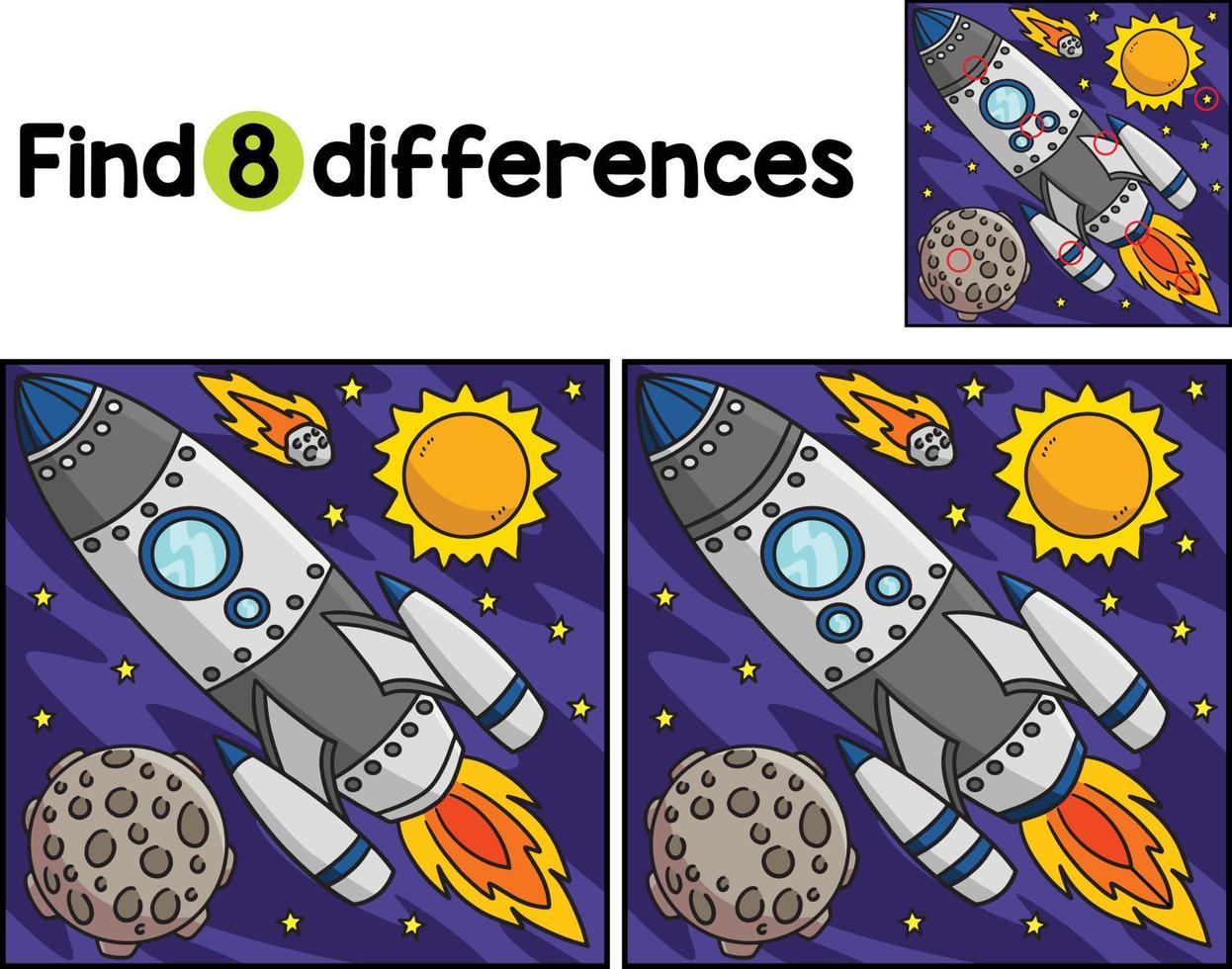 Space Shuttle Find The Differences vector