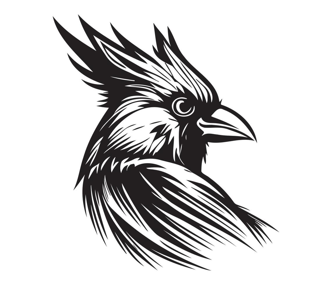 Red Cardinal Silhouette Icon, cardinal bird, red cardinal vector