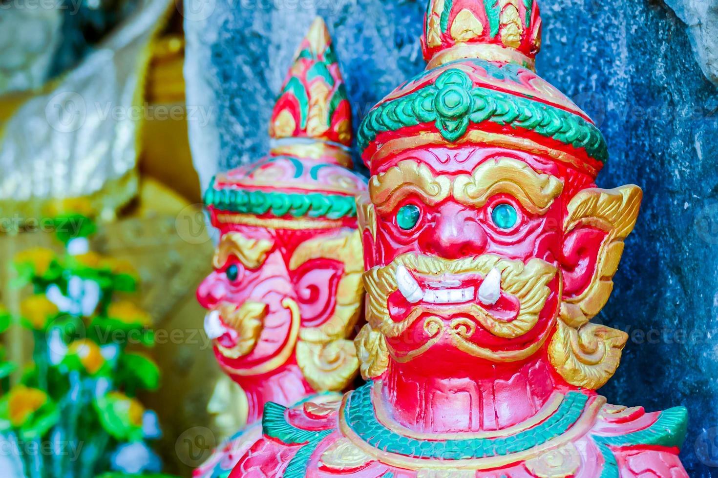 Temple architecture and statues photo