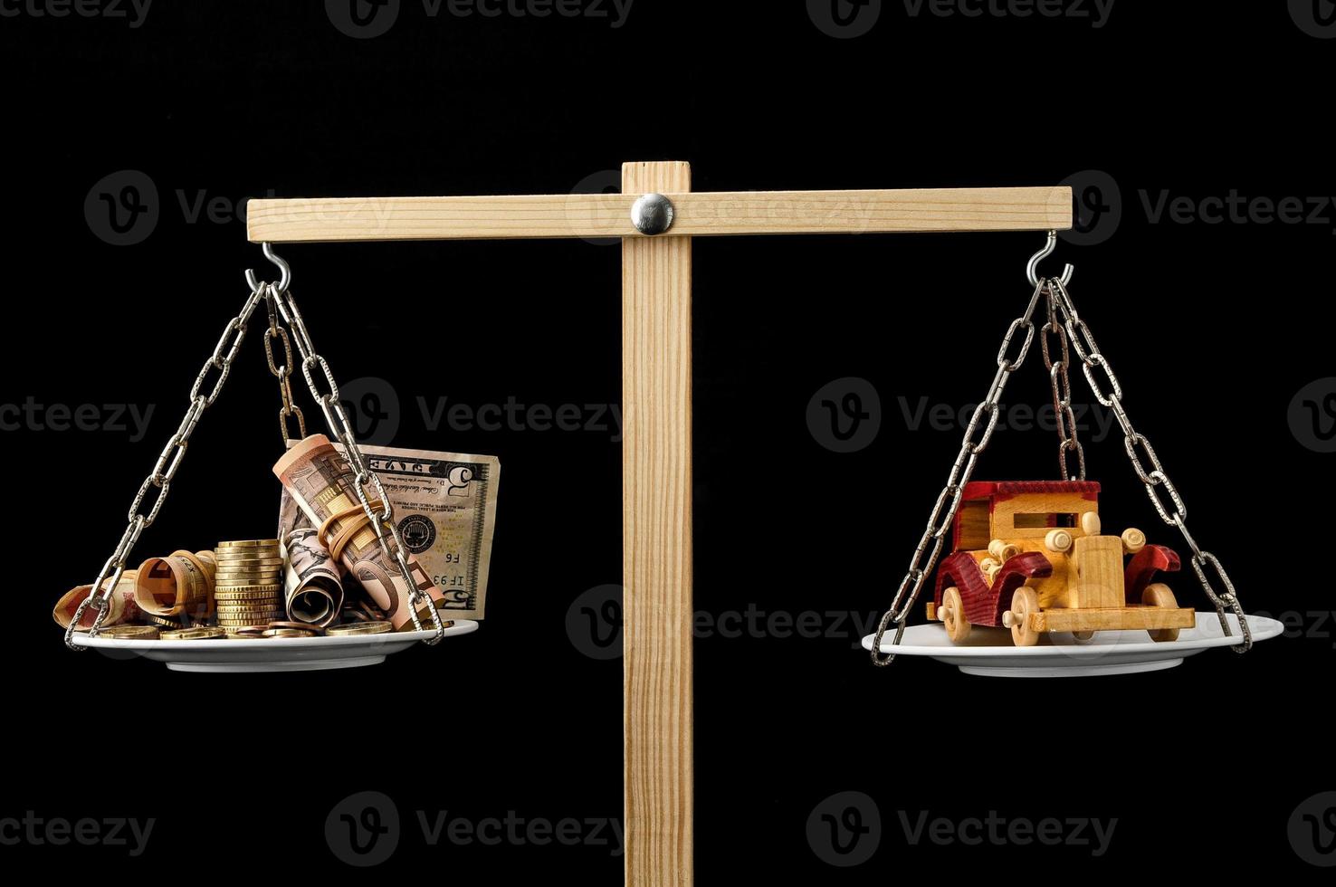 Scale weighing objects photo