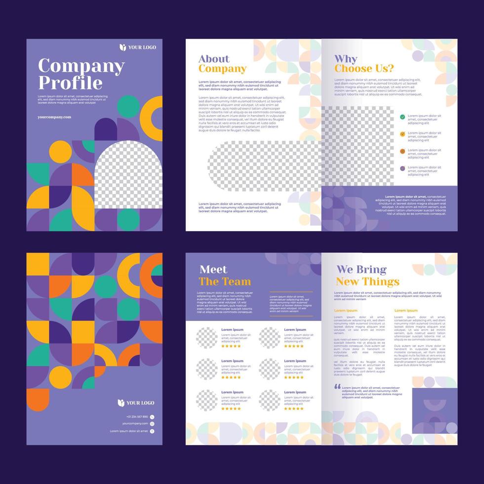 Creative Company Profile Template vector