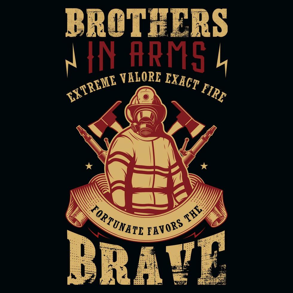 bombero gráficos camiseta diseño vector