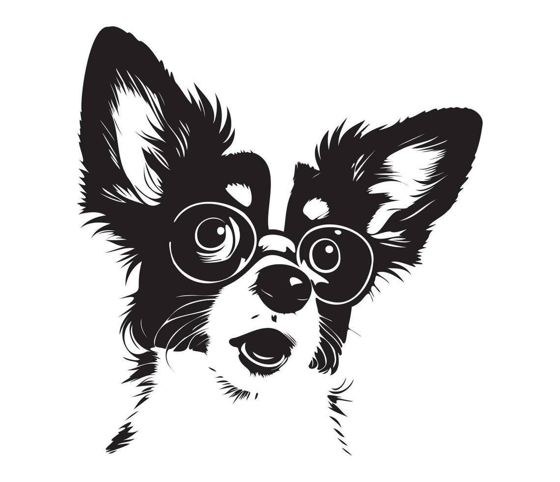 dog wearing glasses vector